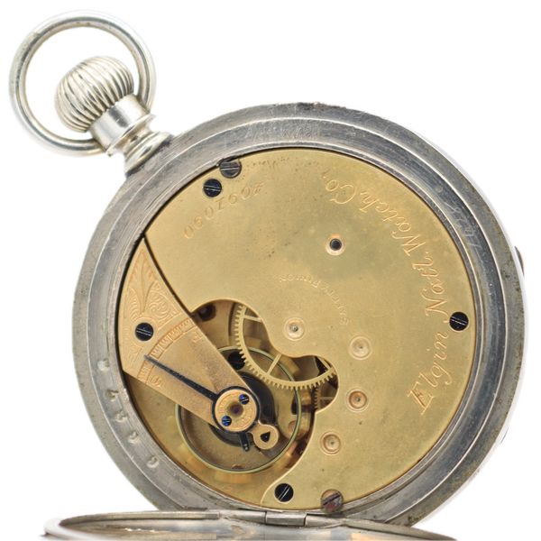 Antique 16s 1891 Elgin 7 Jewel Mechanical Open Face Pocket Watch 104 USA