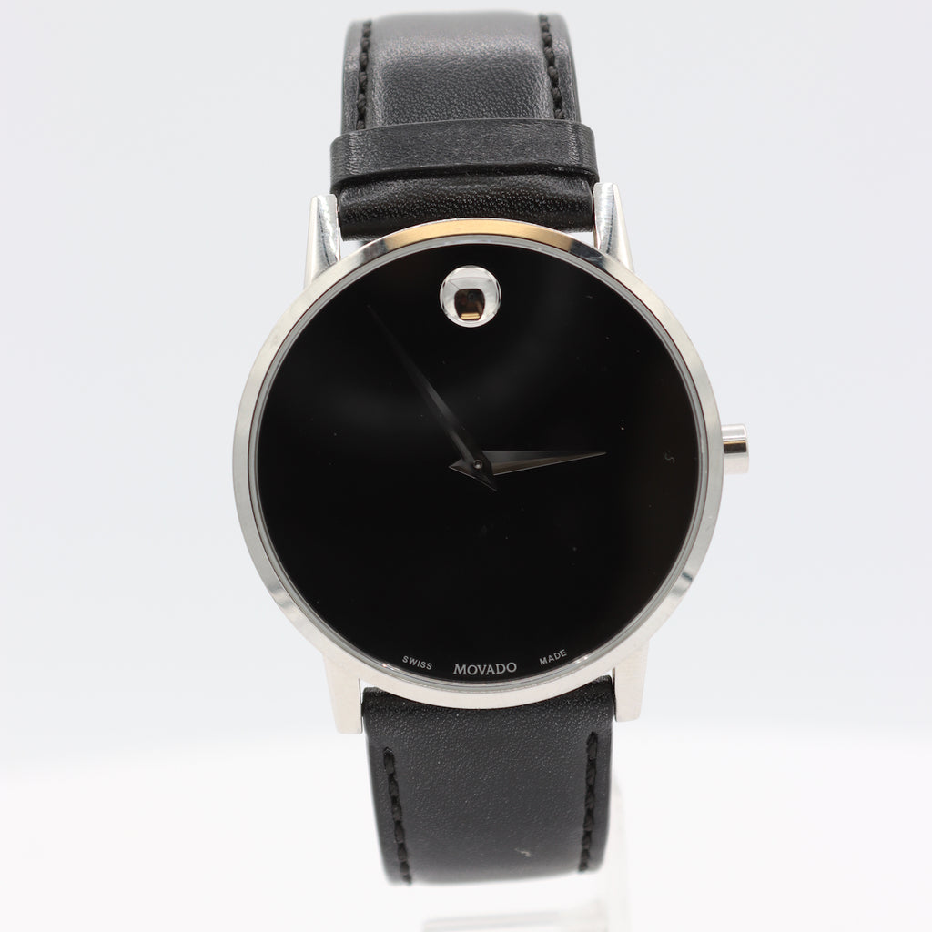 40mm Movado 07.1.14.1458 Museum Classic Men's Quartz Wristwatch Swiss Steel