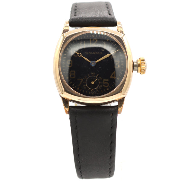 Vintage 31mm Waltham Cushion Style Men's Mechanical Wristwatch 10k Gold Filled
