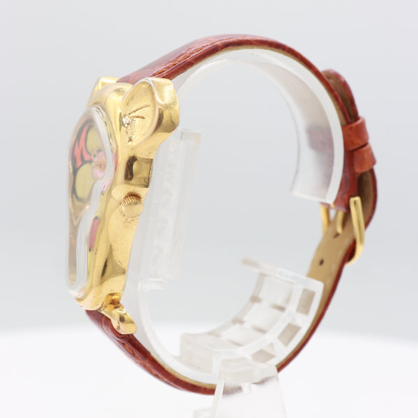 Vintage Timex Tigger Children's Quartz Wristwatch Steel & Gold ToneRunning