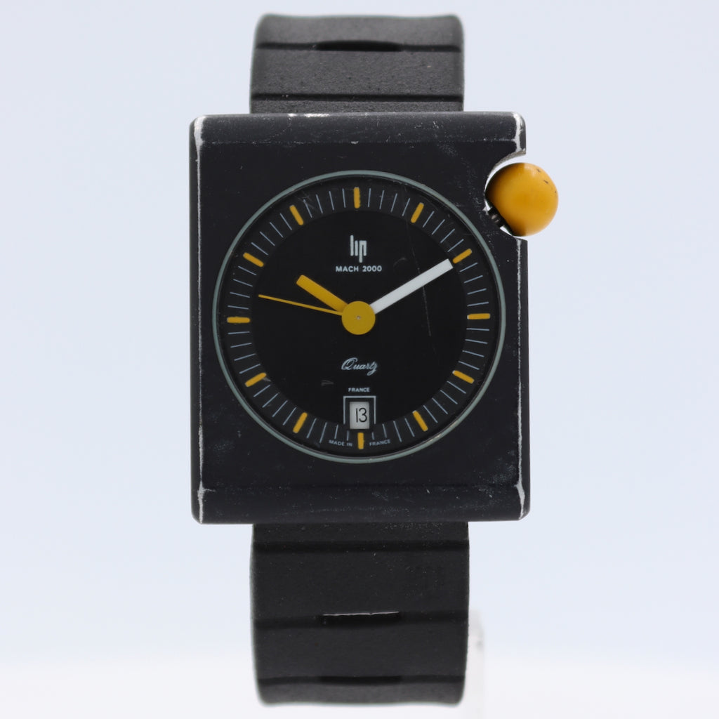 Vintage 31.5mm Lip Mach 2000 Men's Quartz Wristwatch PUW 2411-2431 France Steel