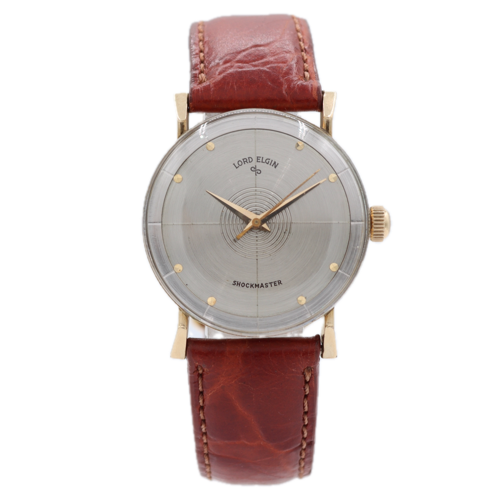 Vintage Lord Elgin 7685 Panorama 23J Men's Mechanical Wristwatch 724 USA 14k GF