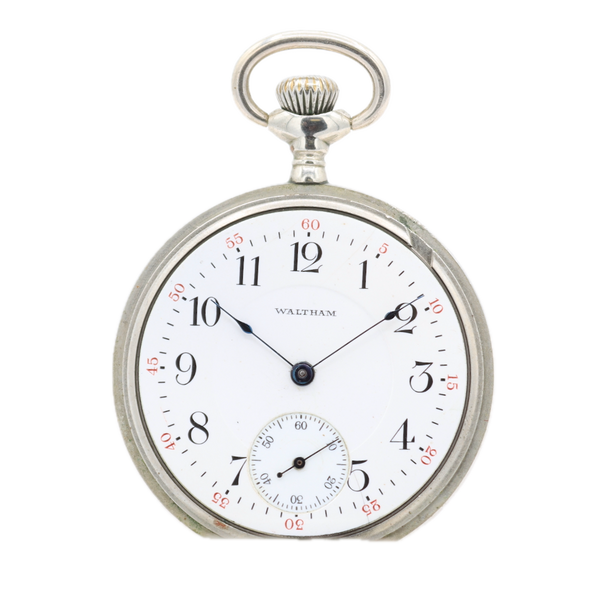 Antique 16s 1915 Waltham 17 Jewel Mechanical Pocket Watch 625 Silverode USA