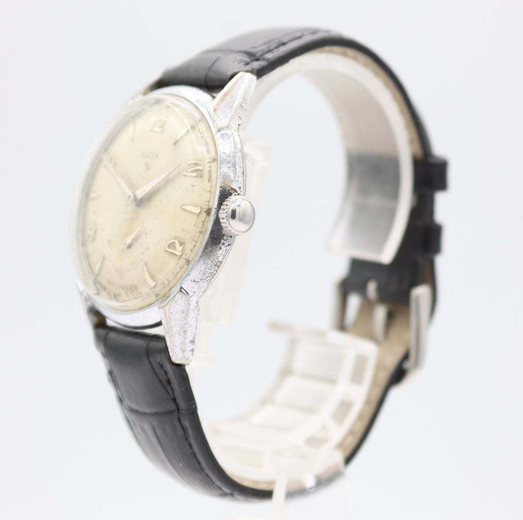 Vintage 34.5mm Elgin 9580 Shockmaster Men's Mechanical