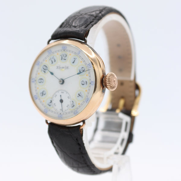 Vintage 1912 Elgin Multicolor Men's Mechanical Wristwatch 320 USA 10kGF Serviced