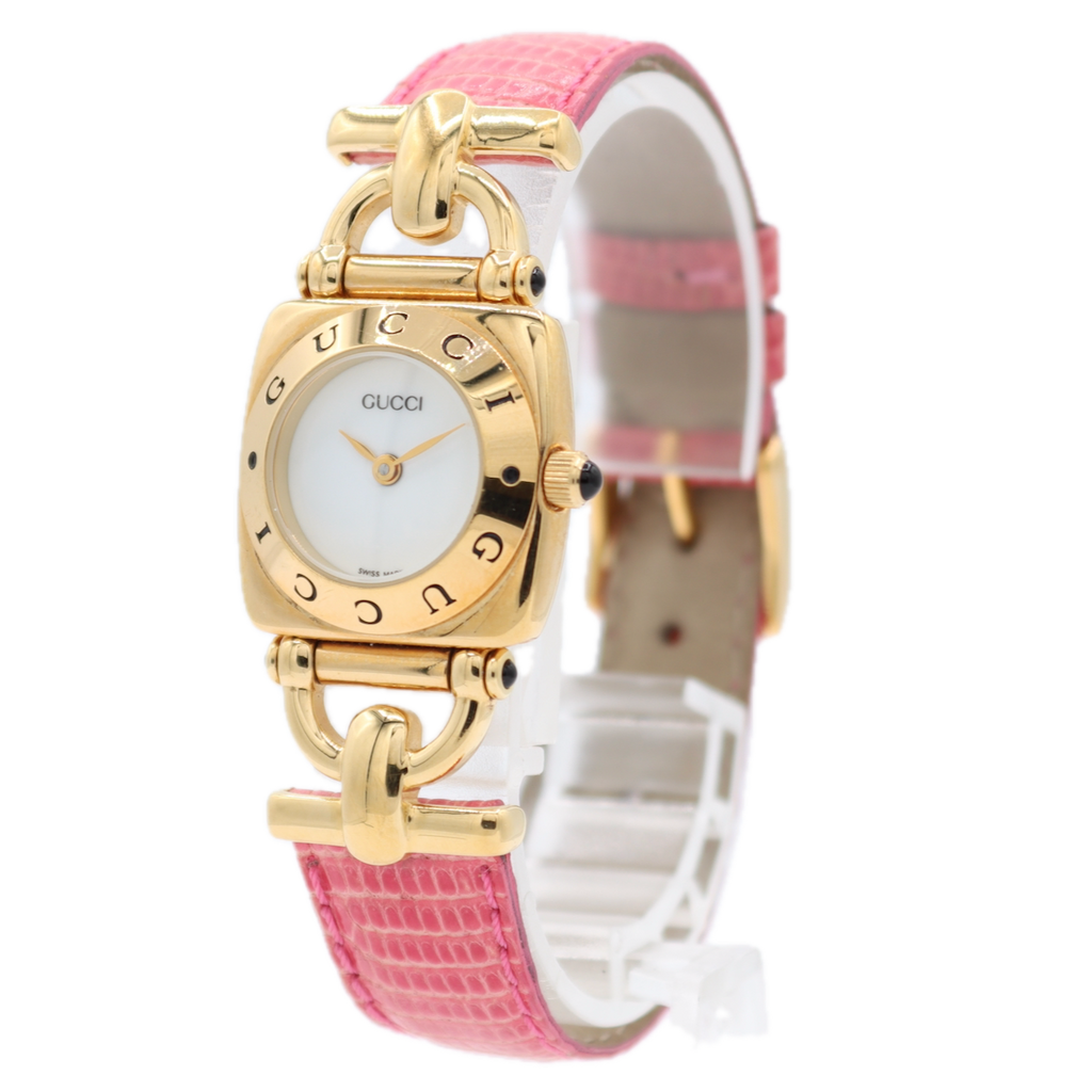 22mm Gucci 6300L Horsebit Links Ladies Quartz Wristwatch Swiss