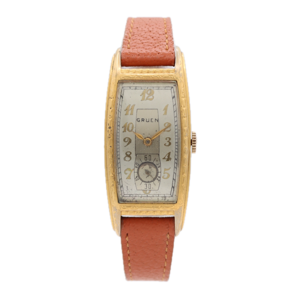 Vintage 20.5mm Gruen 501-296 15j Men's Mechanical Wristwatch 500 Swiss 10k GF