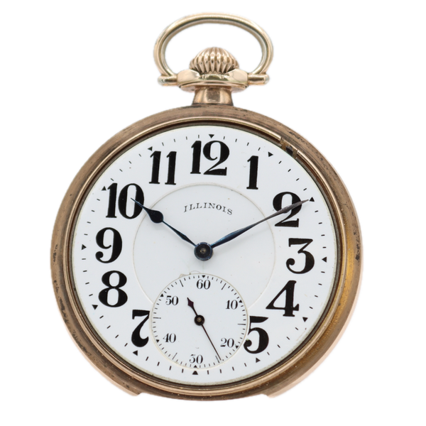 Antique 0s Elgin Green Multicolor Hunter Pocket Watch 109 Tricolor Gold Filled