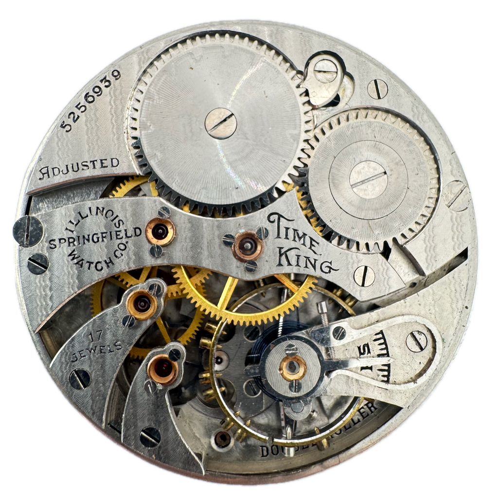 Antique 12s Illinois Time King 17 Jewel Mechanical Pocket Watch Movement 405