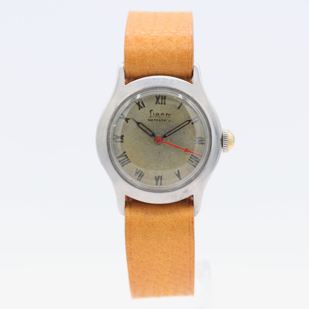 Vintage 29mm Liban 17 Jewel Men's Mechanical Wristwatch Swiss Stainless Steel