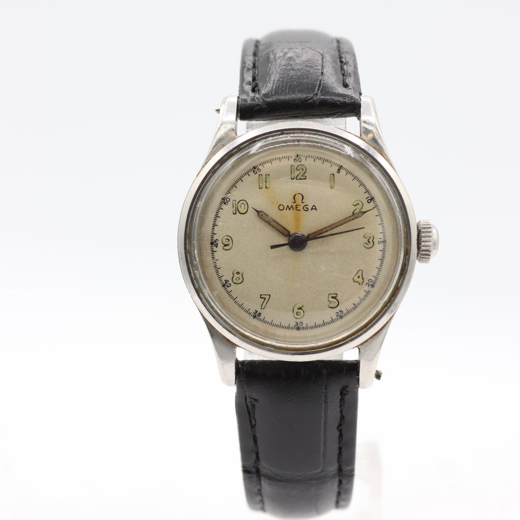 Vintage 30mm Omega Military Style Men s Mechanical Wristwatch R17.8 Sw thewatchpreserve