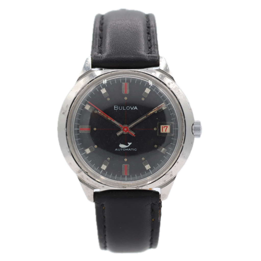 Vintage 1971 Bulova 3007 Sea King Date Men's Automatic Wristwatch Swiss Steel