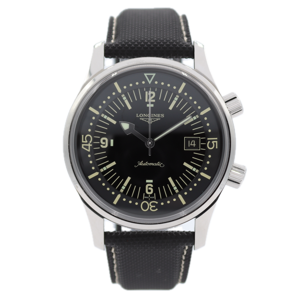 42mm Longines L3.774.4.50.0 Legend Diver Men's Automatic Wristwatch Swiss Steel