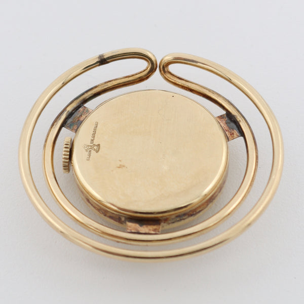Vintage 25mm Elgin Money Clip Men's Pendant / Money Clip Watch USA 10k GF