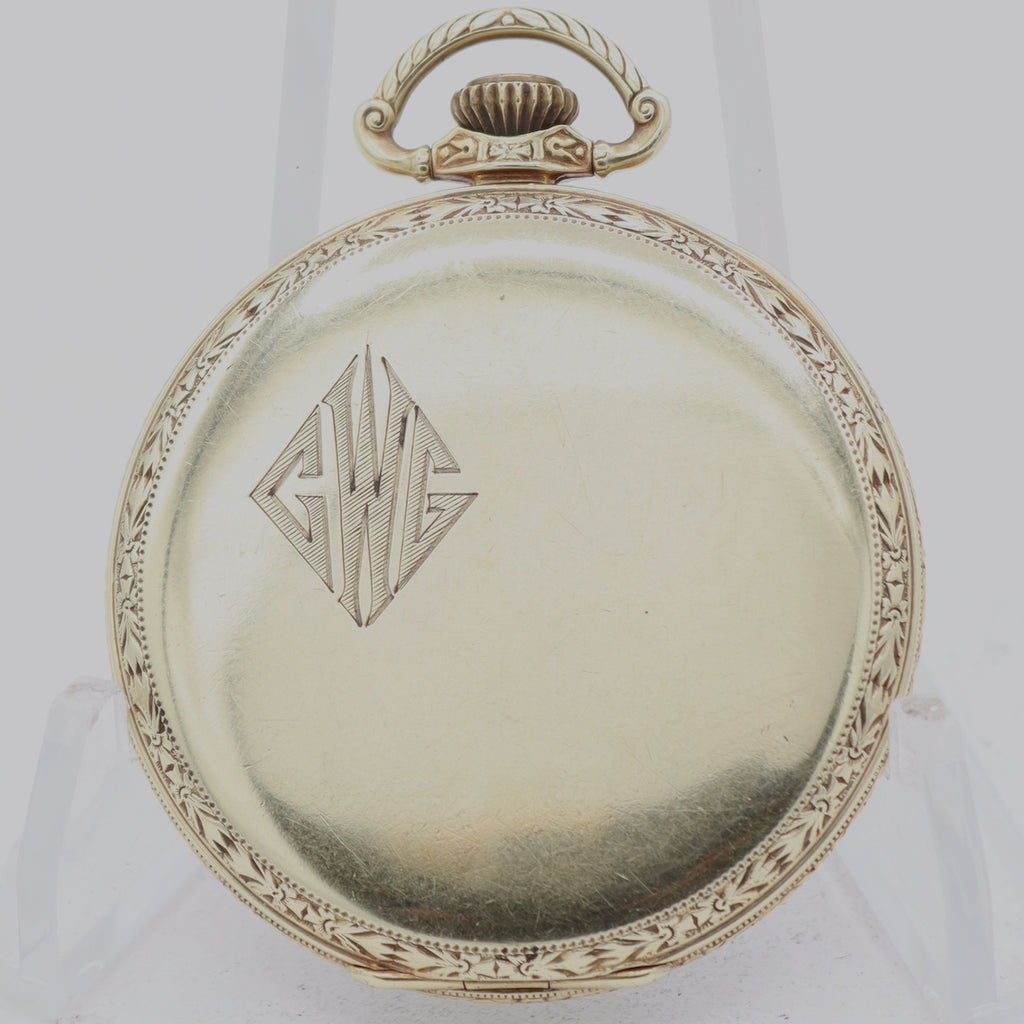 Vintage 12s 1933 Hamilton 17 Jewel Pocket Watch 912 14k Green Gold