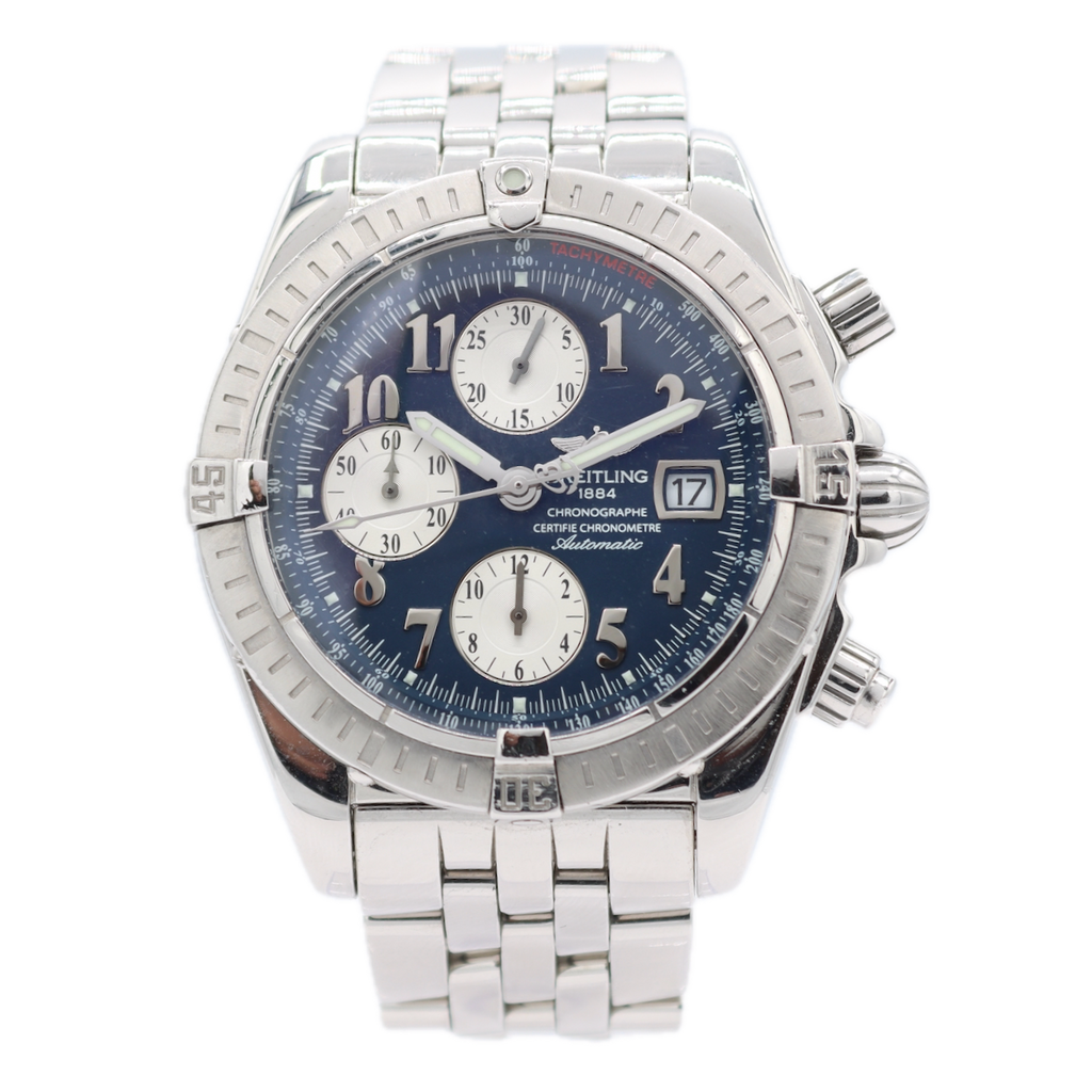 Breitling A13356 Chronomat Evolution Men's Chronograph Wristwatch Swiss Steel
