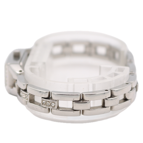 12mm Fossil ES1510 Cocktail Ladies Quartz Wristwatch Steel Crystal Accents