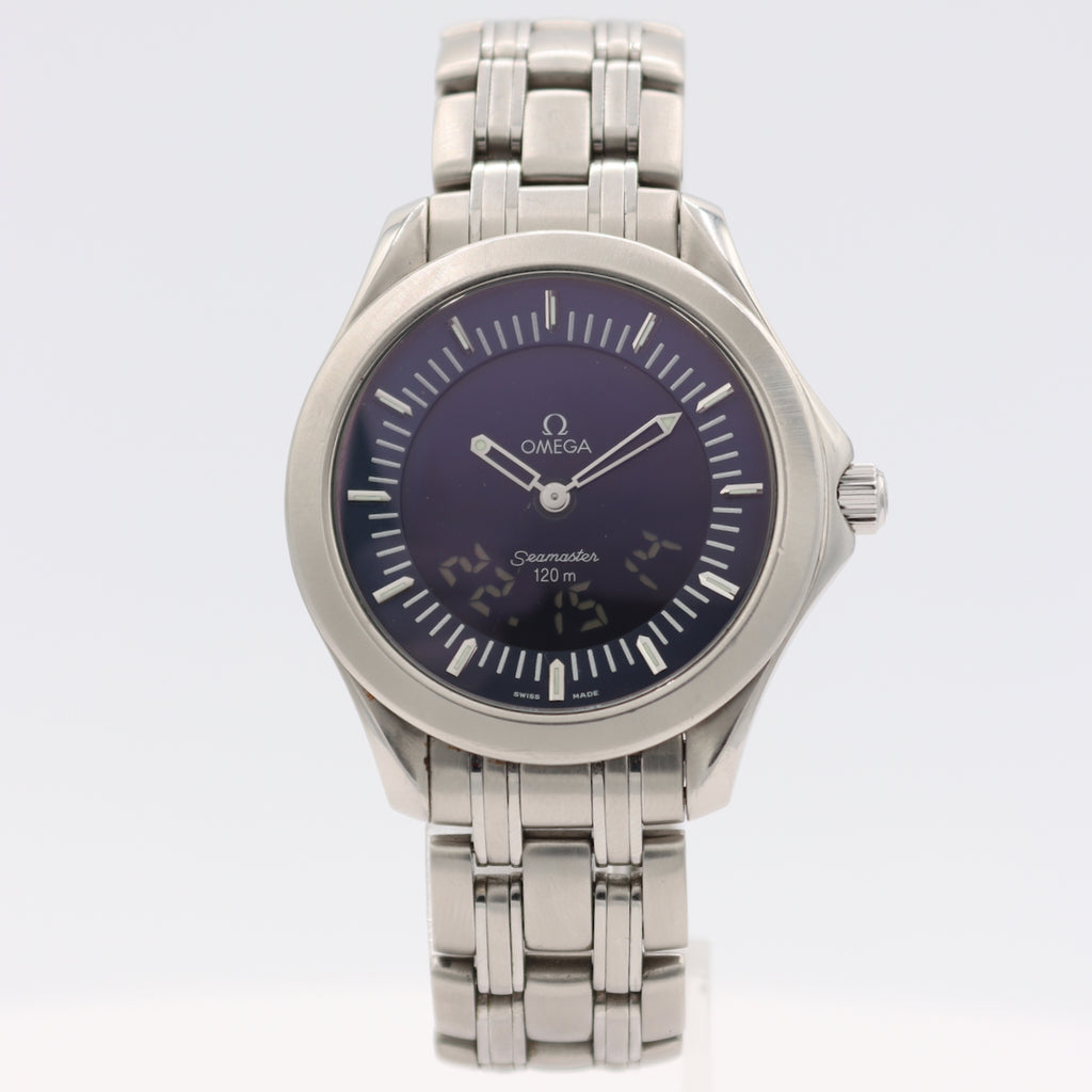 Vintage 1996 Omega 2521.81.00 Seamaster Men's Electronic Wristwatch 1665 Swiss