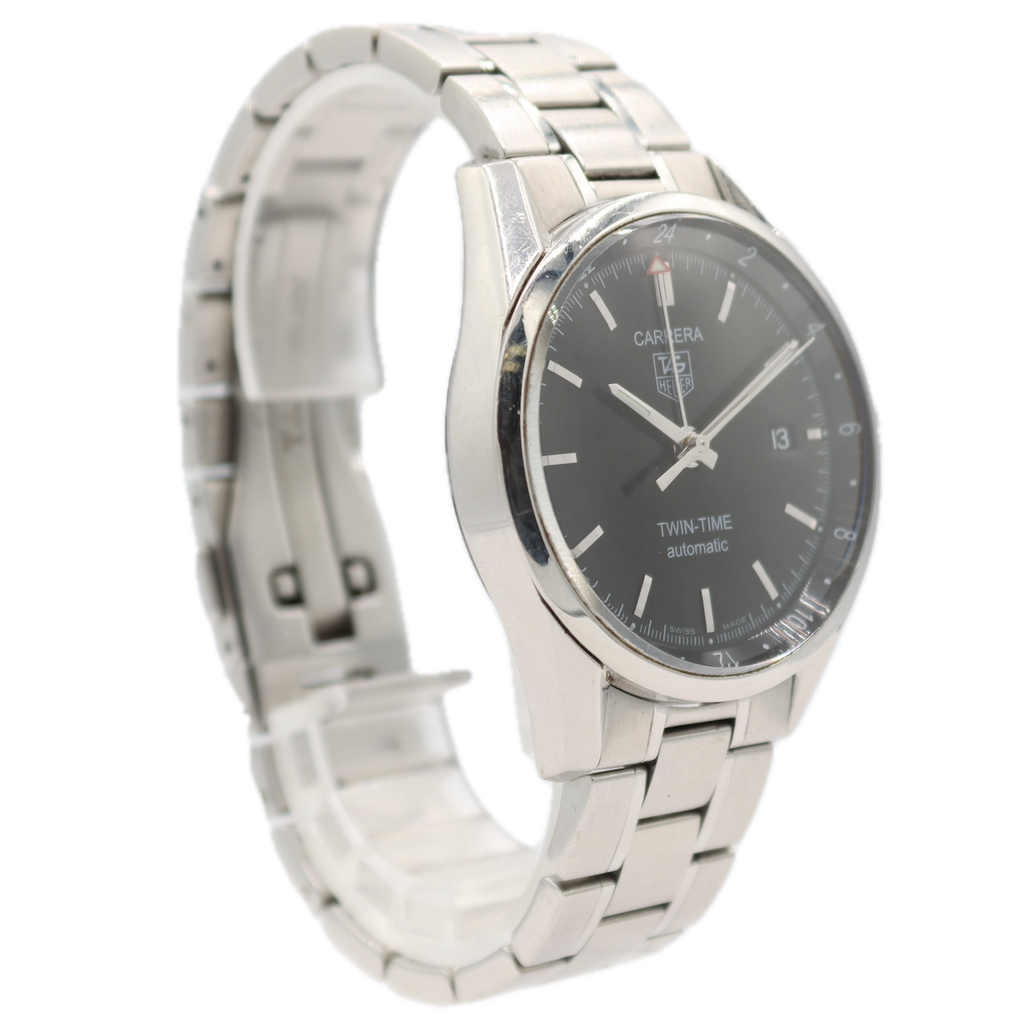 38mm Tag Heuer WV2115.BA0787 Carrera Twin-Time Men's Automatic