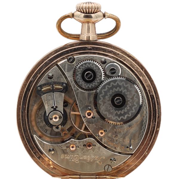 Antique 16s 1921 Elgin Father Time Mechanical Pocket Watch 454 20 Year GF USA