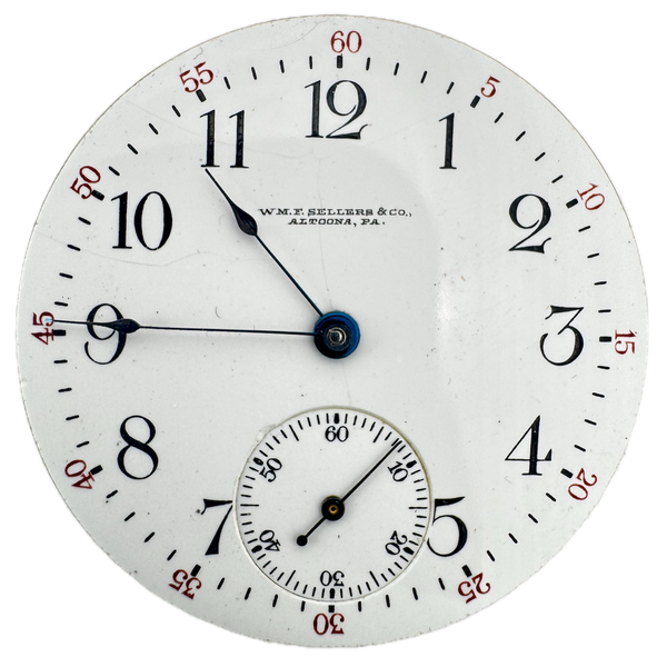 Antique 16s Waltham W.M.F. Sellers & Co. Hunter Pocket Watch Movement 620