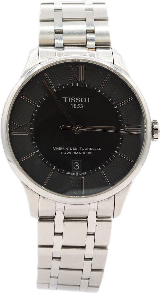 42mm Tissot T099.407 Chemin des Tourelles Men's Automatic Wristwatch Steel