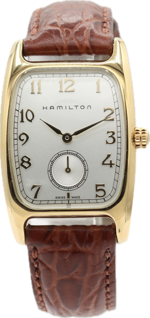 Vintage Hamilton Boulton Reissue Men's Quartz Wristwatch Swiss Gold Tone