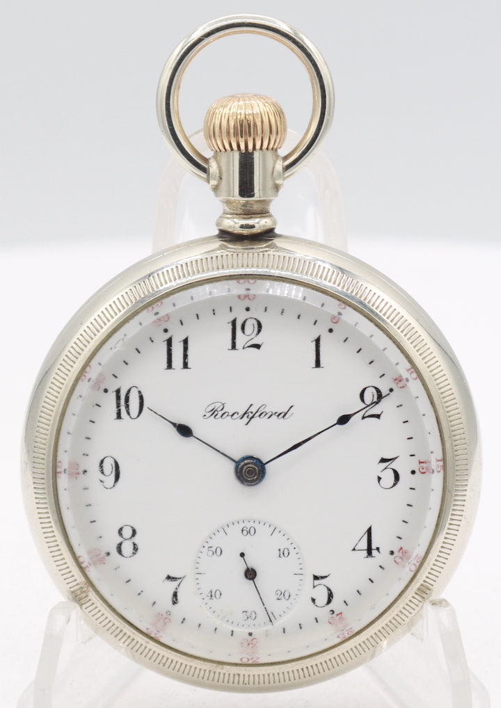 Antique 18 Size Rockford 17 Jewel Mechanical Pocket Watch 935 OresilverUSA