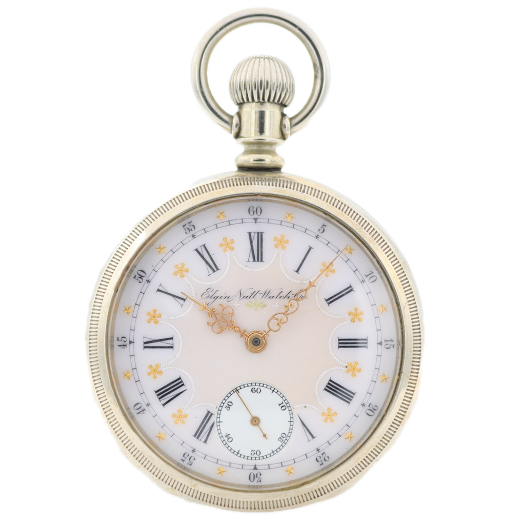 Antique 18s 1896 Elgin Multicolor 15 Jewel Mechanical Pocket Watch 170 USA