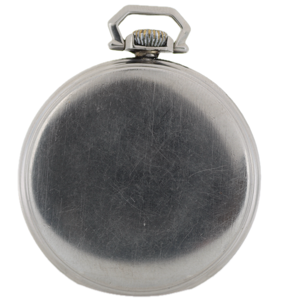 Antique 12 Size Elgin 7 Jewel Mechanical Pocket Watch 496 Steel Running