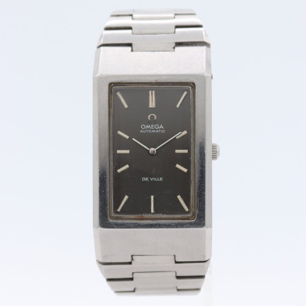 Vintage 27mm Omega 155.007 Tank De Ville Men's Automatic Wristwatch Swiss Steel