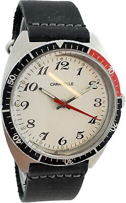 Vintage Caravelle Men's Mechanical Wristwatch 1061.50 w Coke Style Divers Bezel