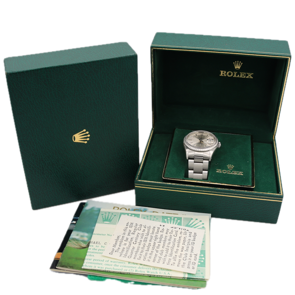 36mm Rolex 16220 Datejust 36 Men's Automatic Wristwatch 3235 Steel Full Set