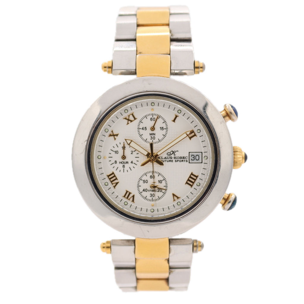 38mm Klaus-Kobec KKG1913 Couture Sports Men's Quartz Chronograph Wristwatch