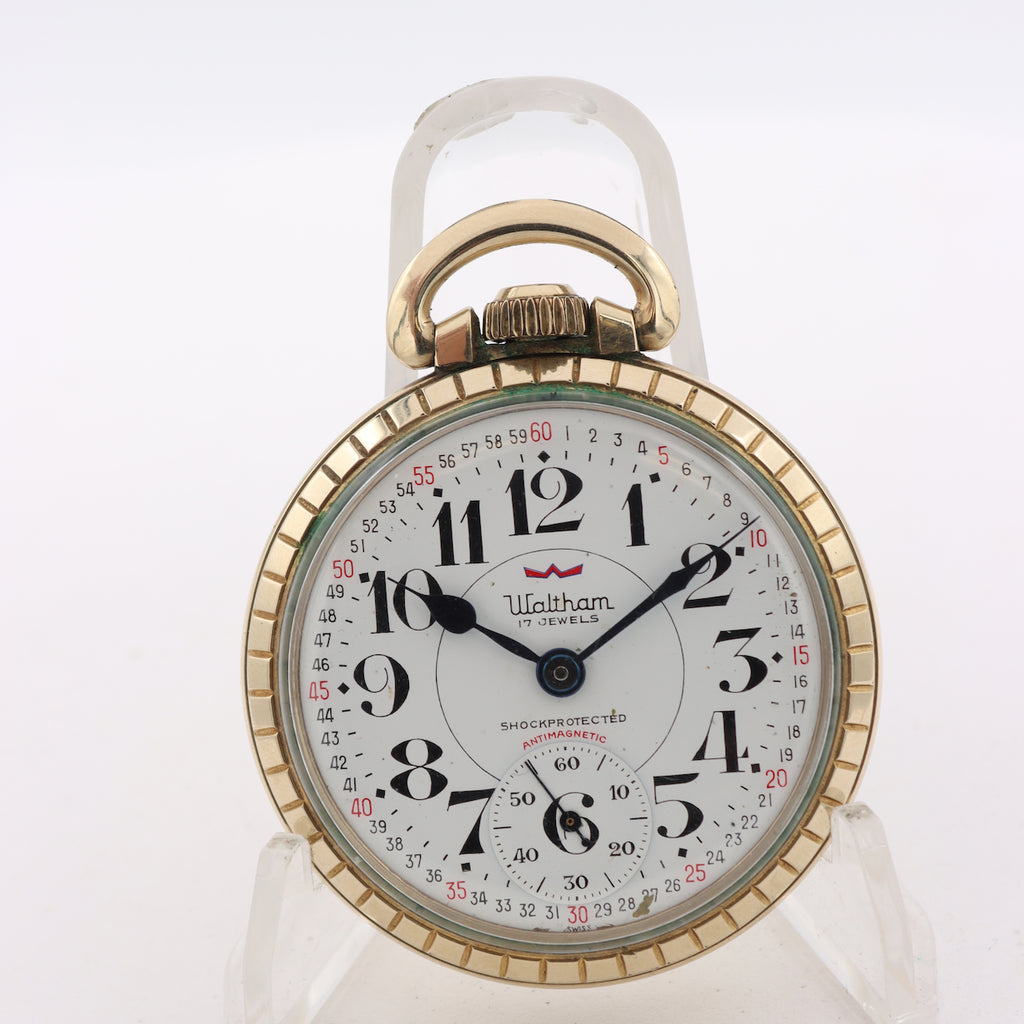 Vintage 16S Waltham 17 Jewel Mechanical Open Face Pocket Watch 431 10k RGP