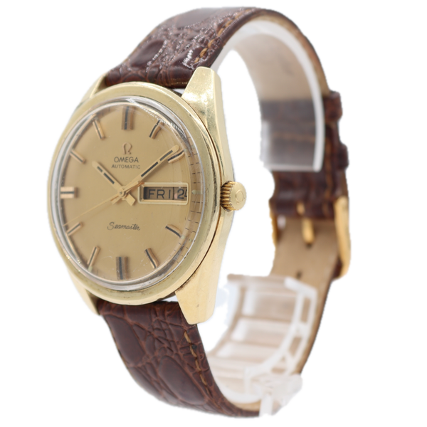 Vintage 1969 Omega 166.032 Seamaster Day Date Men's Automatic Wristwatch 750