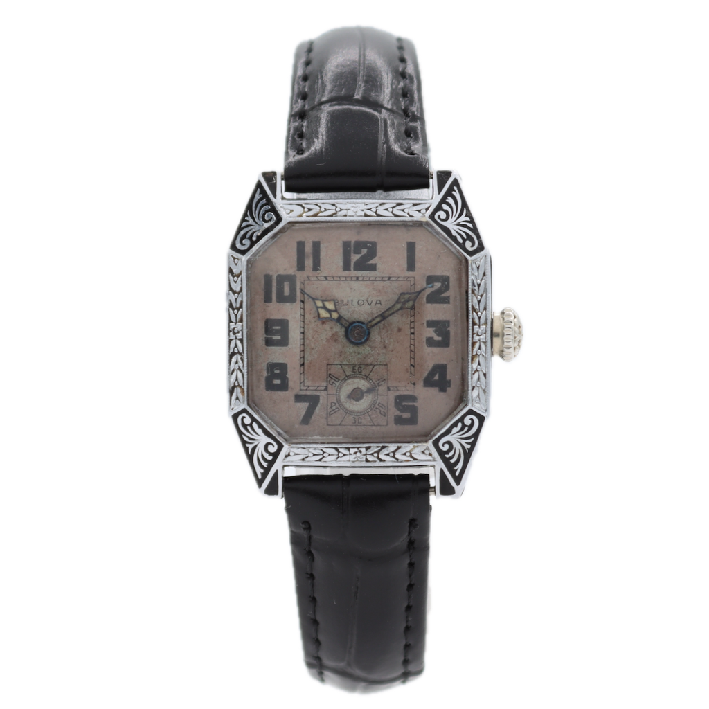 Antique 1928 Bulova Lone Eagle 17 Jewel Men's Mechanical Wristwatch 9AT 14k GF