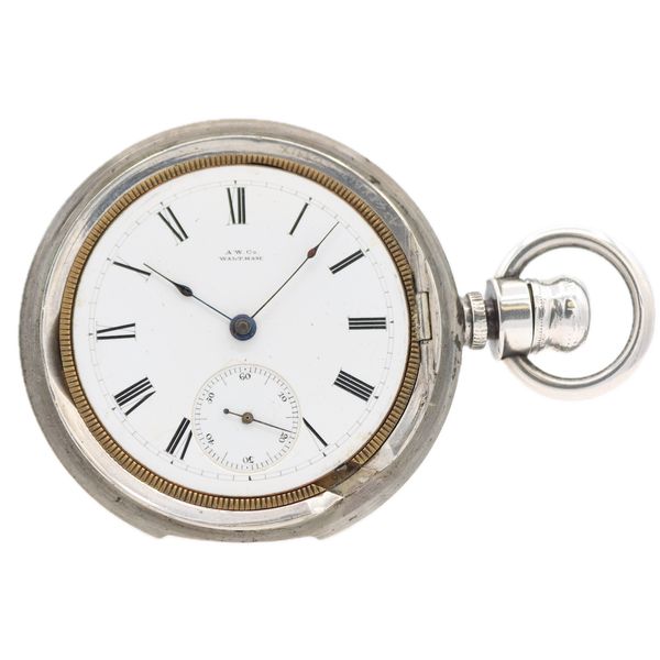 Antique 18 Size Waltham Hunter Config. Pocket Watch P.S. Bartlett Coin Silver