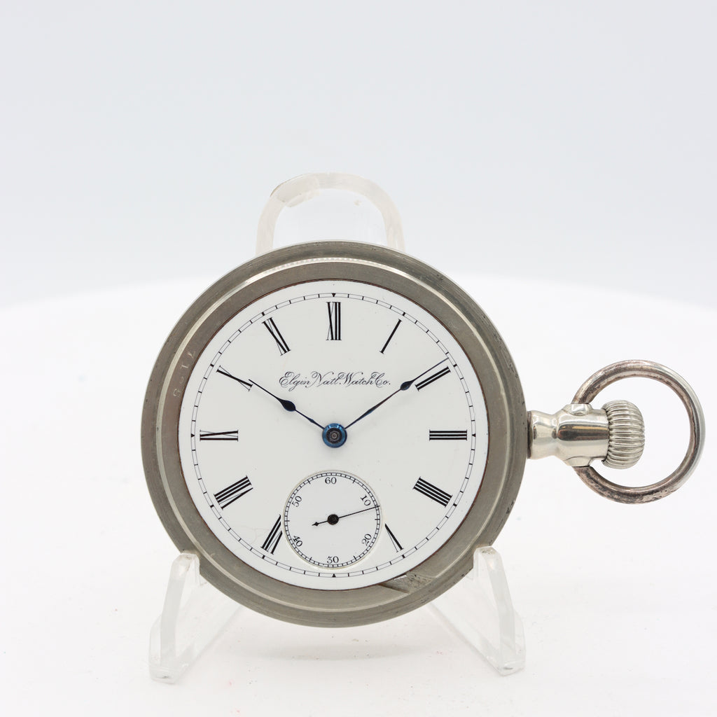 Antique 18 Size 1890 Elgin Mechanical Hunter Pocket Watch