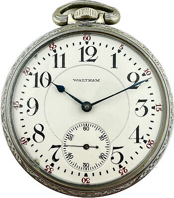 Antique 18 Size Waltham Vanguard 23 Jewel Mechanical Railroad Pocket Watch Runs