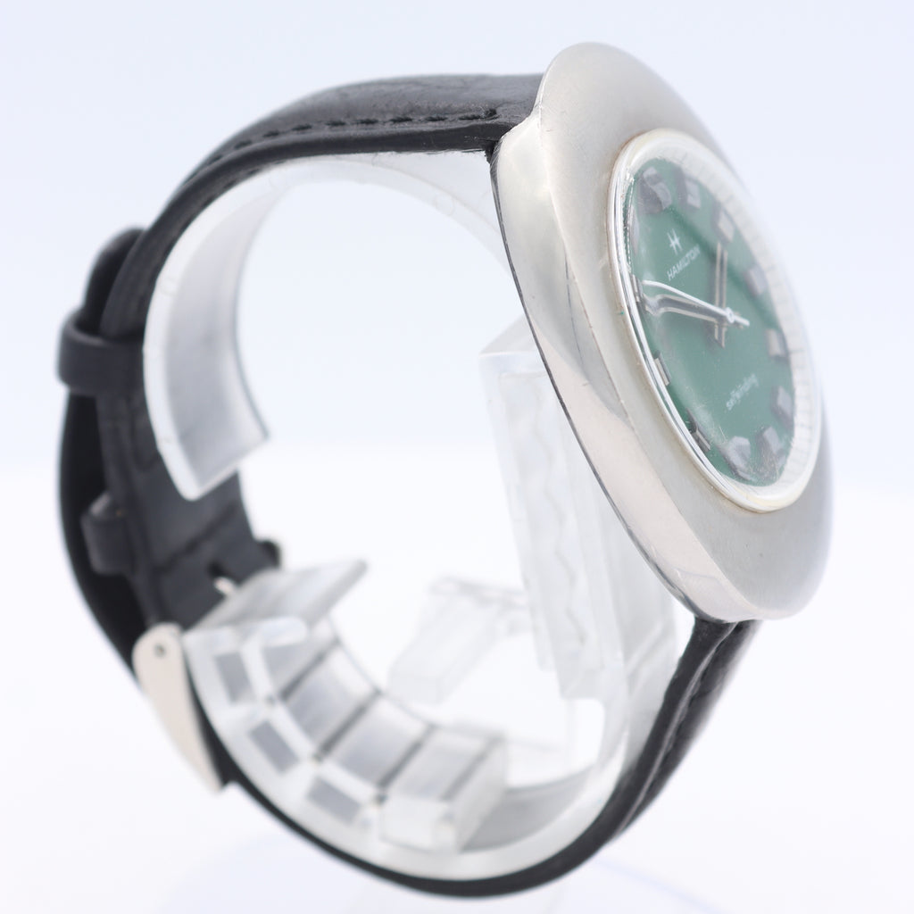 Vintage Hamilton Green Dial Egg Case Men's Automatic Wristwatch