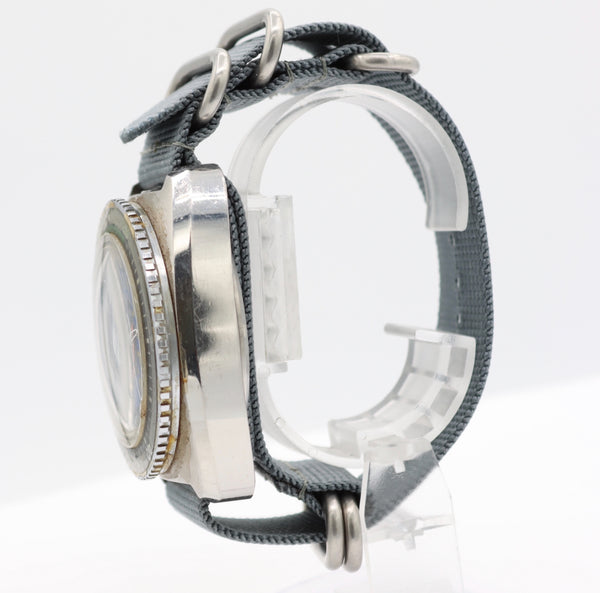 Vintage 46mm Aquadive Time-Depth Men's Electronic Wristwatch Steel Serviced