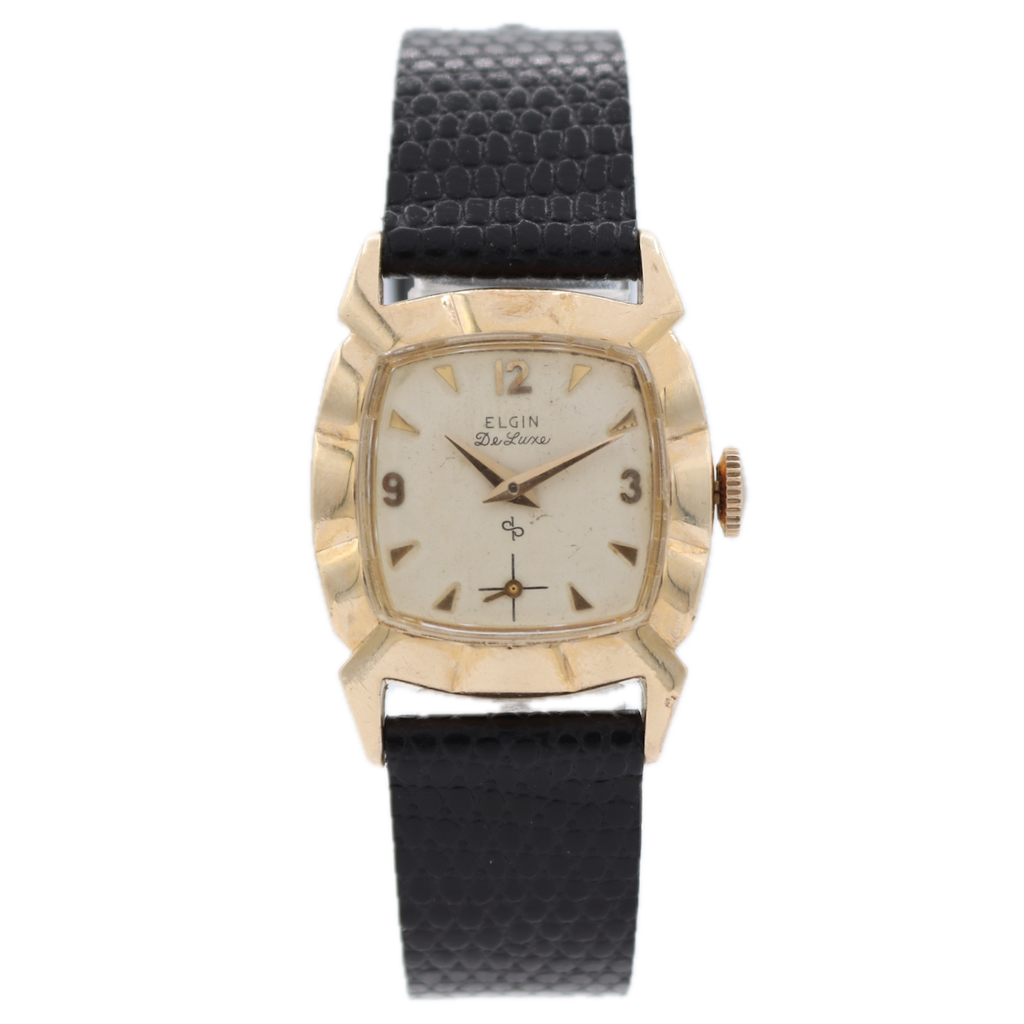 Vintage Elgin 5727 DeLuxe 17 Jewel Men's Mechanical Wristwatch 555 USA 10k GF