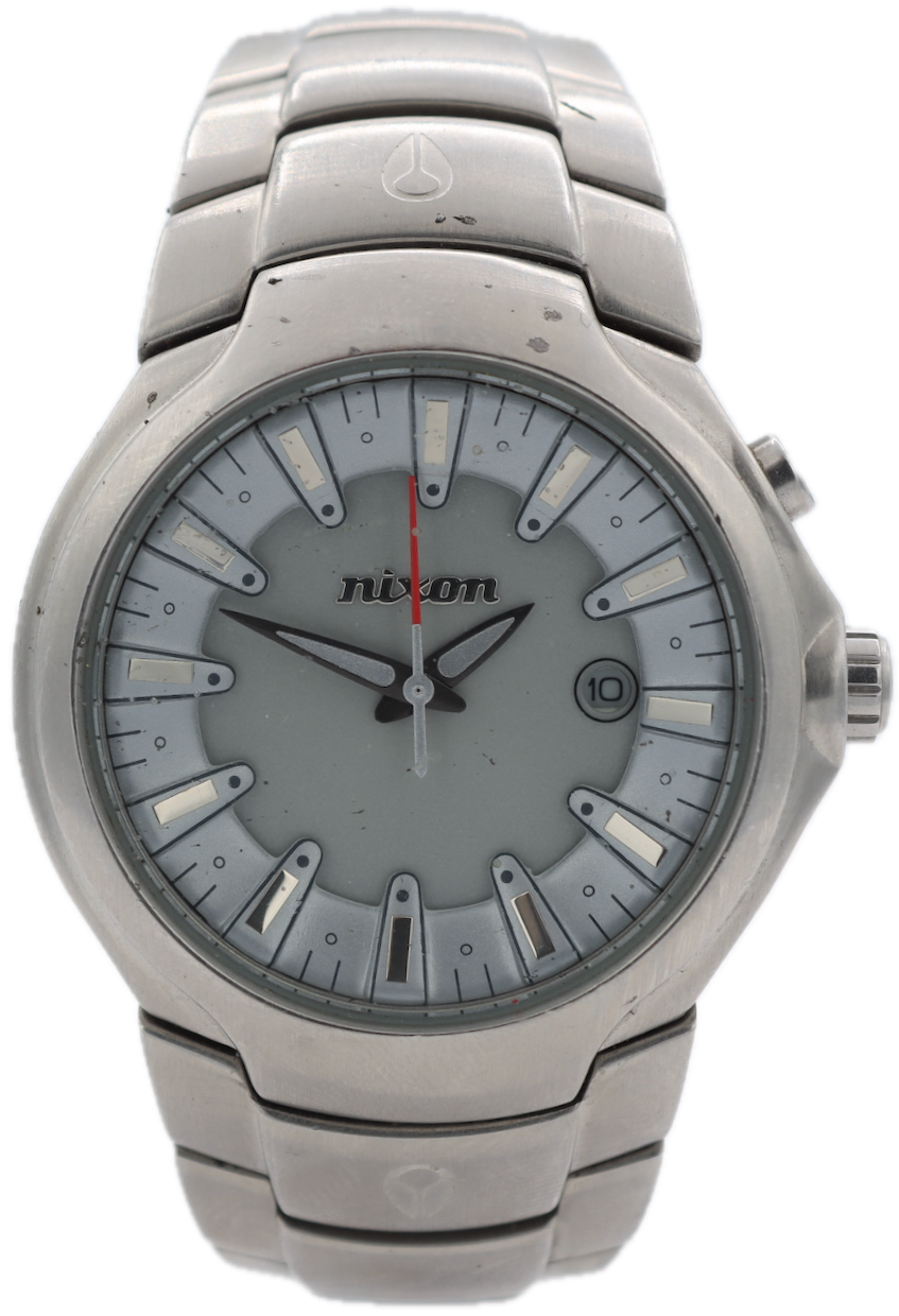 2004 Nixon The Venture Silver Date Men's Quartz Wristwatch