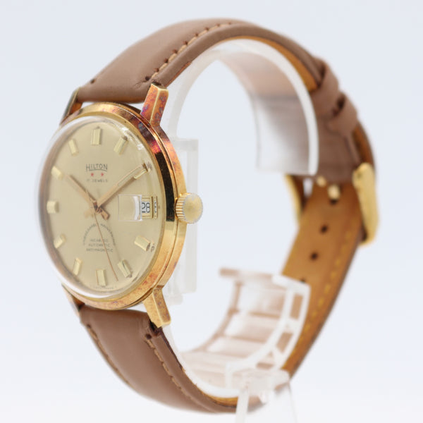 Vintage Hilton Sunburst Date Men's Automatic Wristwatch A.Schild 1902/03 Swiss