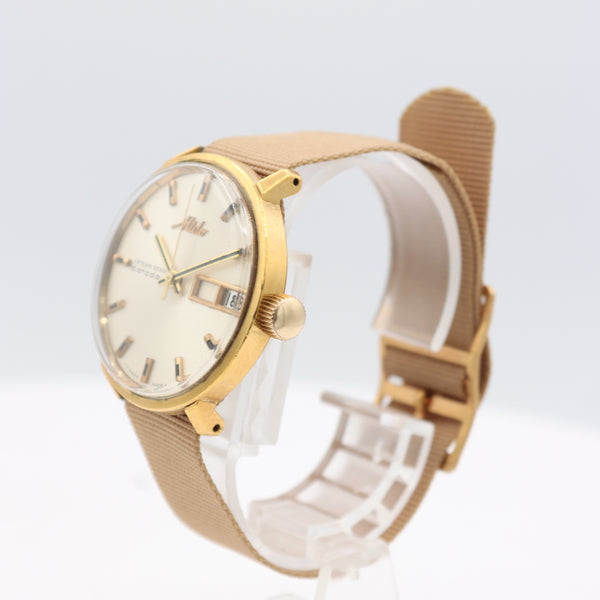 Vintage Mido 5009 Ocean Star Datoday Men's Automatic Wristwatch Gold Plated