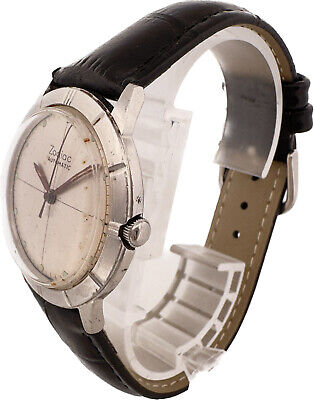 Vintage Zodiac 702-921 17Jewel Men's Automatic Wristwatch 70-72 Steel Rare Bezel