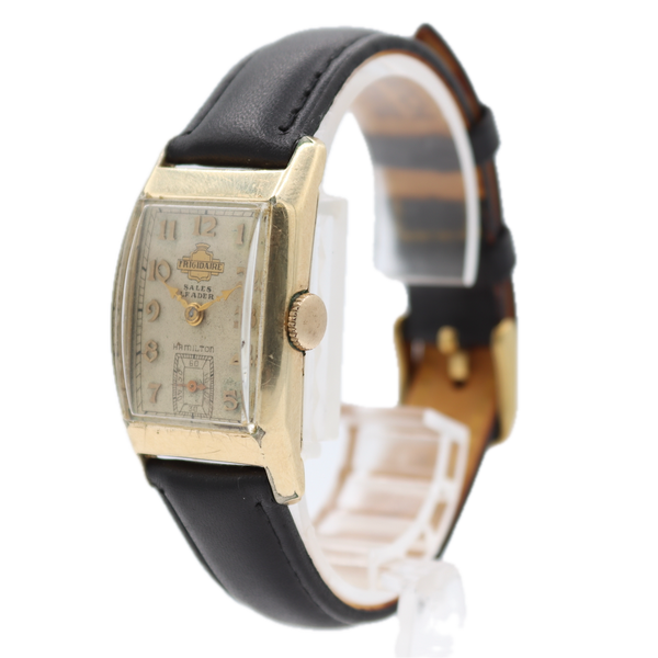 Vintage 1936 Hamilton Carson Frigidaire Men's Mechanical Wristwatch 982 14k GF