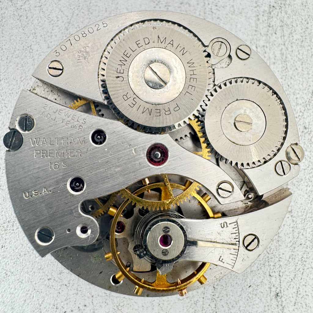 Antique 16s 1941 Waltham 21j Mechanical Pocket Watch Movement 1621 USA