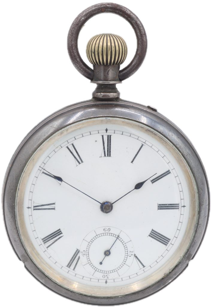 Antique 14s 1884 Waltham 7 Jewel Pocket Watch Bond St. Silver PlatedUSA